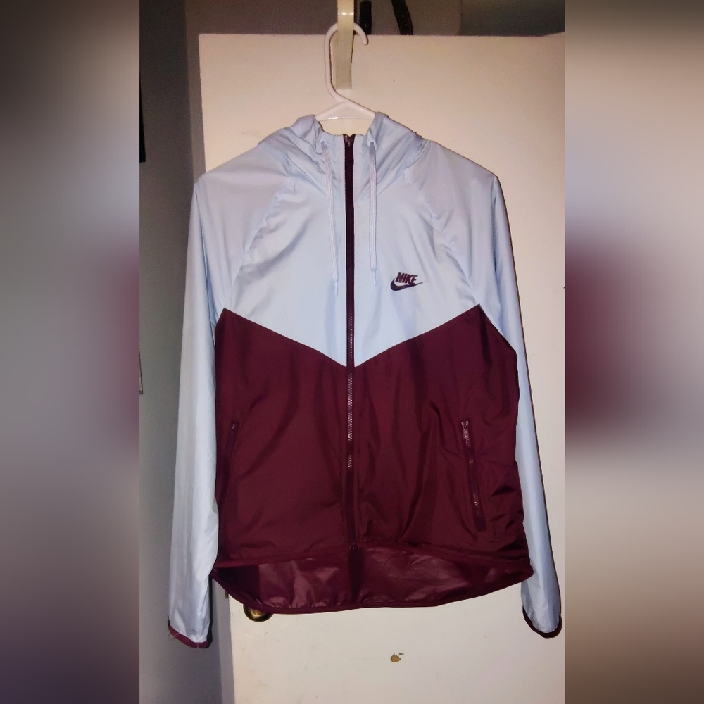 Nike Maroon and Light Blue Jacket